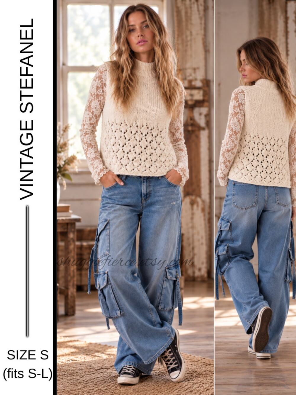 MSRP $198✨Vintage Stefanel Italian Wool Blend Mock Neck Sweater Vest – Size S-L✨